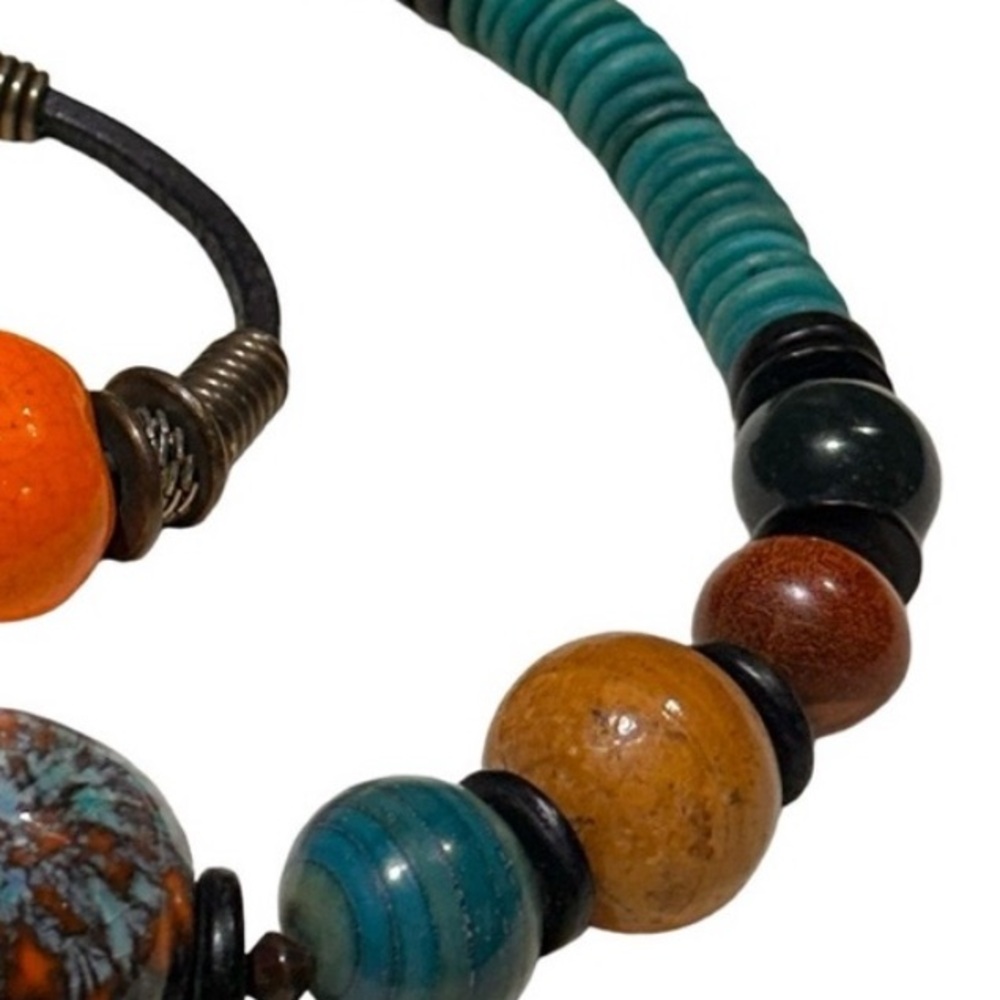 Colorful Vintage Jewelry Set - Bold Necklace and Bracelet - Picture 7 of 12